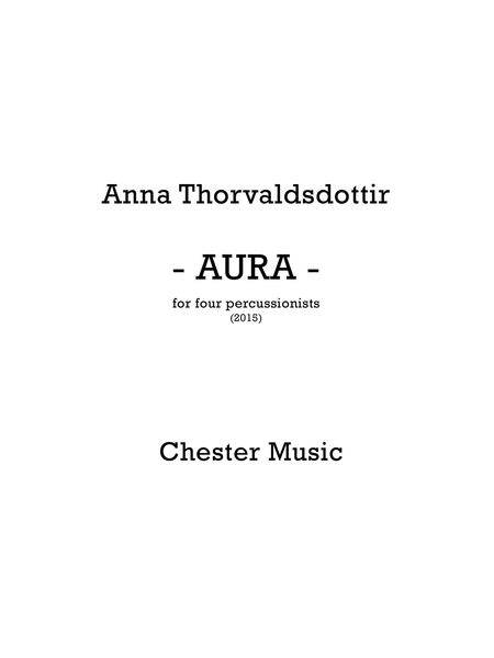 Aura : For Four Percussionists (2015).
