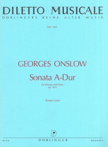 Sonata A-Dur Für Klavier und Viola Op.16/3.