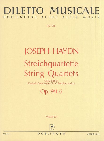 Streichquartette Op. 9/1-6 = String Quartets.