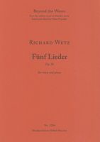 Fünf Lieder, Op. 28 : For Voice and Piano.