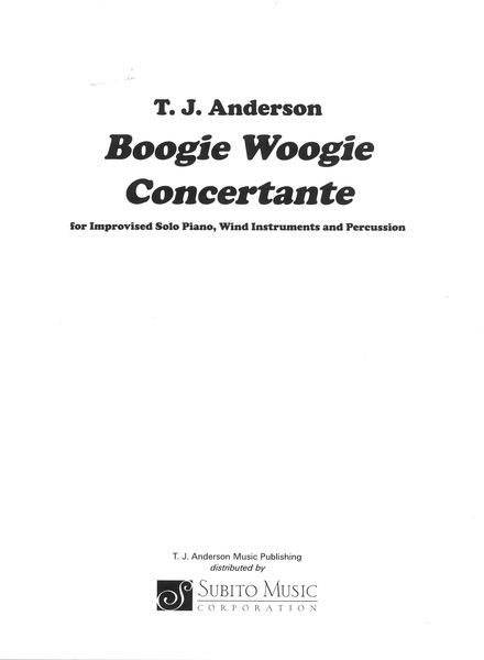 Boogie Woogie Concertante : For Improvised Piano, Winds and Percussion (2003).