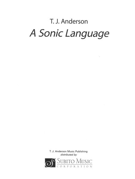A Sonic Language : For Soprano and Piano (2005).