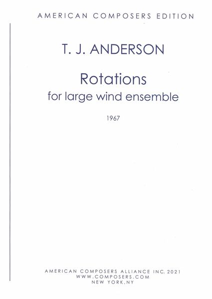 Rotations : For Large Wind Ensemble (1967).