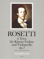 4 Trios, Op. 7 : Für Klavier, Violine und Violoncello - Heft 1, RWV D35-D36 / Ed. Yvonne Morgan.