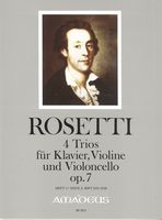 4 Trios, Op. 7 : Für Klavier, Violine und Violoncello - Heft 2, RWV D37-D38 / Ed. Yvonne Morgan.