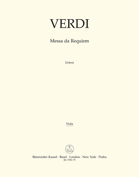 Messa Da Requiem / edited by Marco Uvietta.