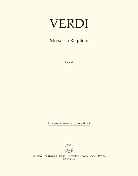 Messa Da Requiem / edited by Marco Uvietta.