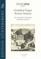 Sonata Amoena : Für Zwei Violen Da Gamba und Basso Continuo / Ed. Günter and Leonore von Zadow.