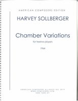 Chamber Variations : For Twelve Players and Conductor (1964).
