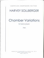 Chamber Variations : For Twelve Players and Conductor (1964).