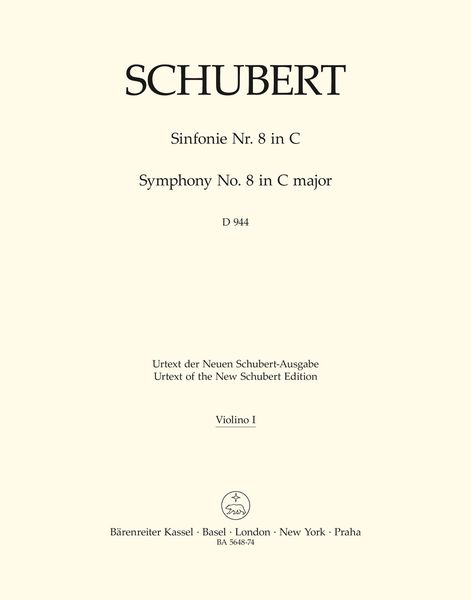 Symphony No. 8 In C, D. 944 'The Great' / edited by Werner Aderhold.
