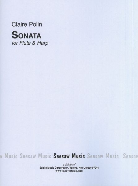 Sonata : For Flute and Harp (1964/73).