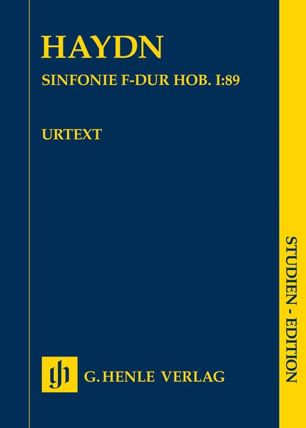 Sinfonie F-Dur, Hob. I:89 / edited by Andreas Friesenhagen.