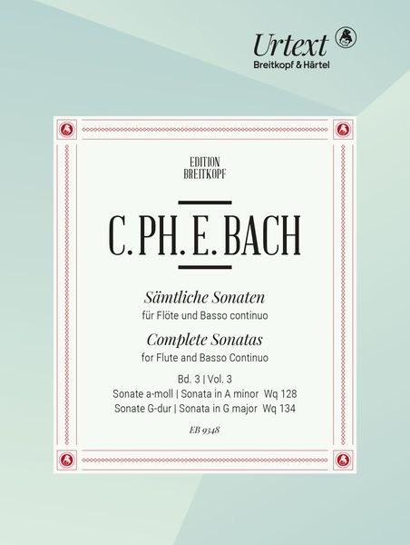 Sonate A-Moll, Wq 128; Sonate G-Dur, Wq 134 / edited by Ulrich Leisinger.