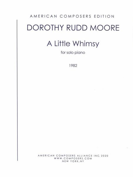 Little Whimsy : For Solo Piano (1982).