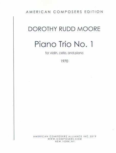 Piano Trio No. 1 : For Violin, Cello and Piano (1970).