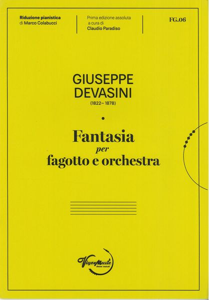 Fantasia : Per Fagotto E Orchestra - Piano reduction / edited by Claudio Paradiso.