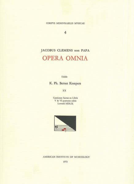 Opera Omnia, Vol. 20 : Motets.