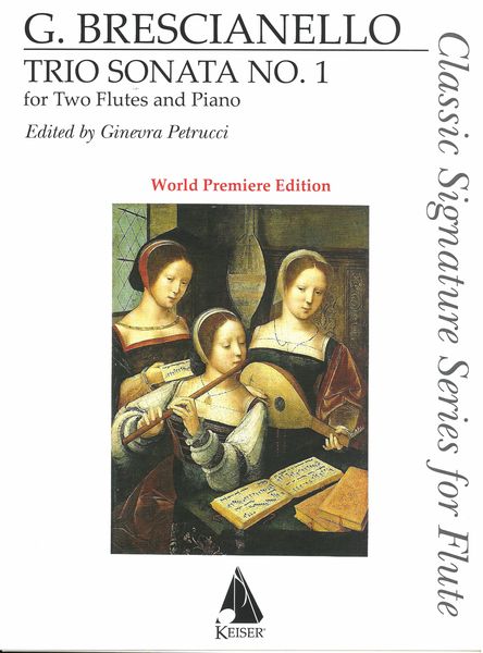 Trio Sonata No. 1 : For Two Flutes and Continuo - World Premiere Edition / Ed. Ginevra Petrucci.