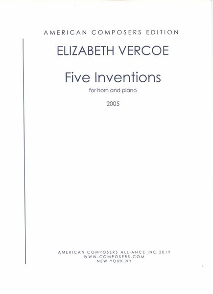 Five Inventions : For Horn and Piano (2005).