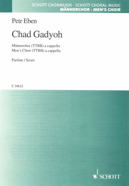 Chad Gadyoh : For Men's Choir (TTBB) A Cappella.