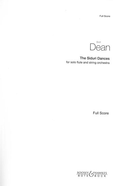Siduri Dances : For Solo Flute and String Orchesta (2007).