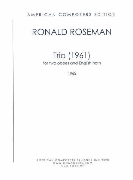 Trio : For 2 Oboes and English Horn (1961).