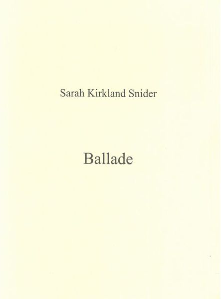 Ballade : For Piano (2000).