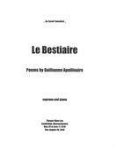 Bestiaire : For Soprano and Piano (2018).