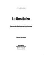 Le Bestiaire : For Soprano and Piano (2018) [Download].