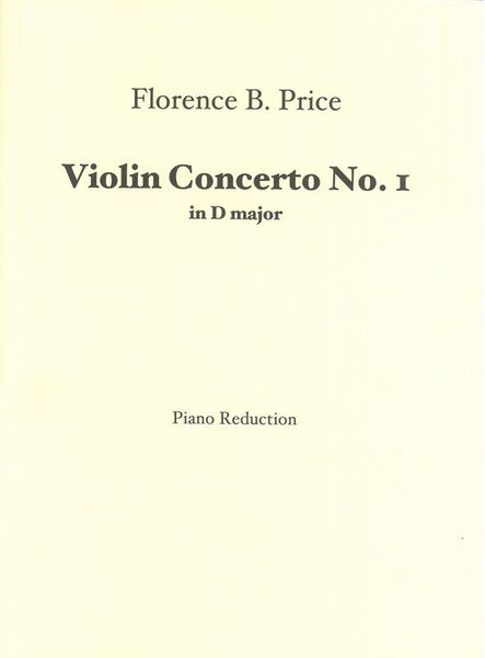 Violin Concerto No. 1 In D Major : For Violin and Orchestra - Piano reduction.
