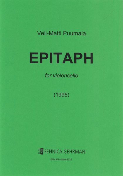 Epitaph : For Violoncello (1995).