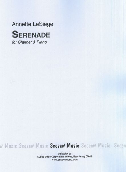 Serenade : For Clarinet and Piano.