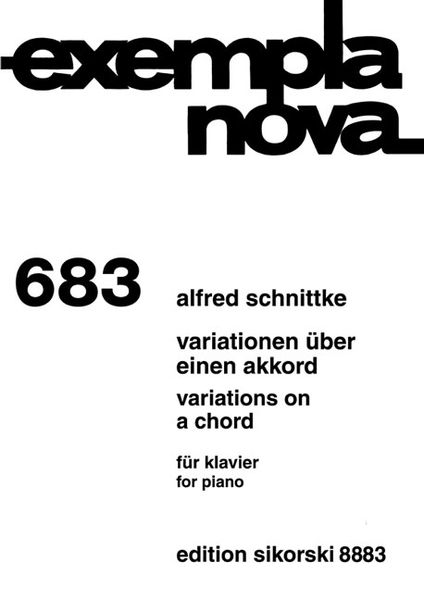 Variationen Über Einen Akkord = Variations On A Chord : For Piano (1965).