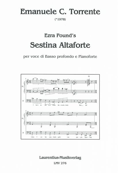 Ezra Pound's Sestina Altaforte : Per Voce Di Basso Profondo E Pianoforte.