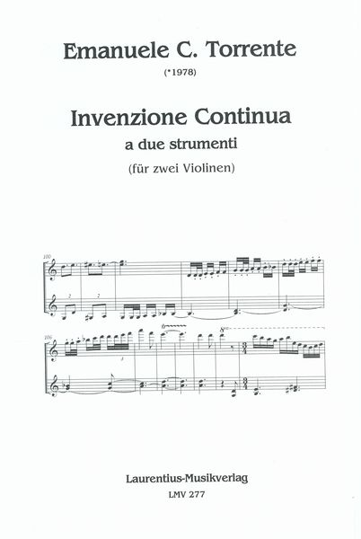 Invenzione Continua A Due Strumenti : Für Zwei Violinen.