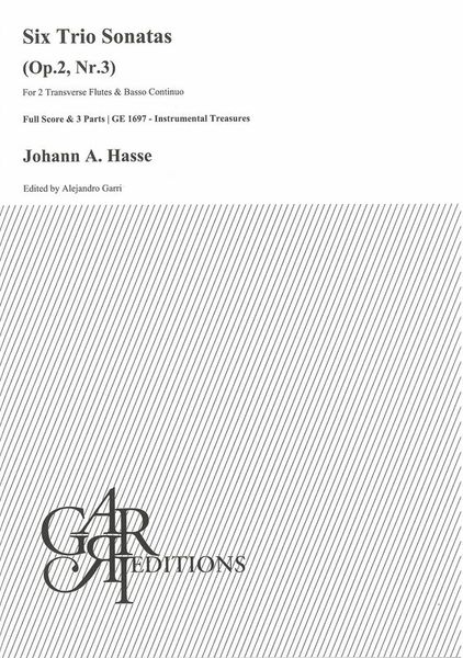 Six Trio Sonatas (Op. 2 Nr. 3) : For 2 Transverse Flutes and Basso Continuo / Ed. Alejandro Garri.