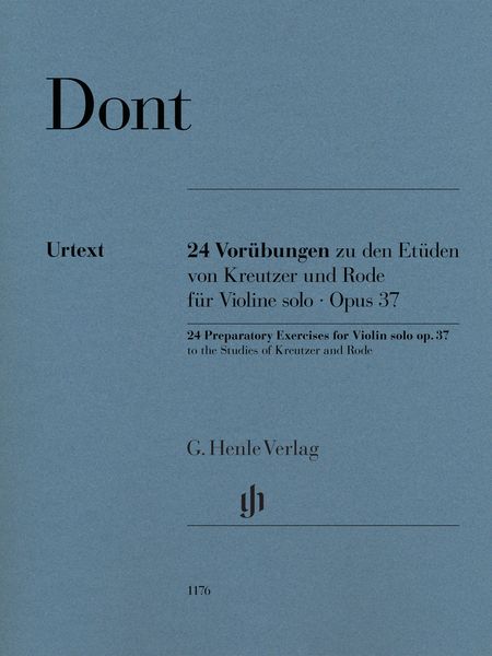24 Vorübungen Zu Den Etüden von Kreutzer und Rode, Op. 37 : Für Violine Solo / Ed. Dominik Rahmer.