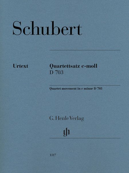 Quartettsatz C-Moll, D 703 / edited by Egon Voss.