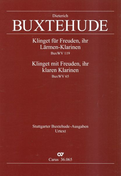 Klinget Fü Freuden, Ihr Lärmen-Klarinen; Klinget Mit Freuden, Ihr Klaren Klarinen.