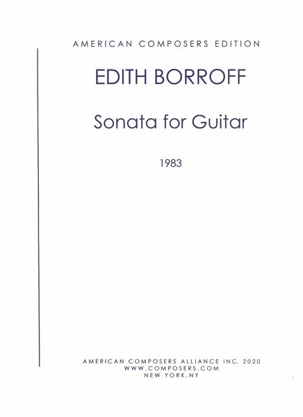 Sonata : For Guitar (1983).