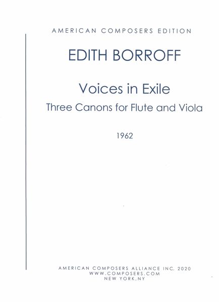 Voices In Exile : Three Canons For Flute and Viola (1962).