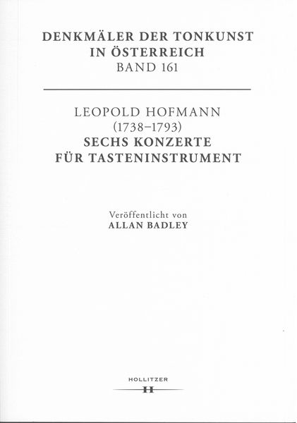 Sechs Konzerte Für Tasteninstrument / edited by Allan Badley.