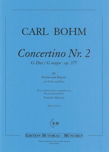 Concertino Nr. 2 G-Dur, Op. 377 : Für Violine und Klavier / edited by Tomislav Butorac.