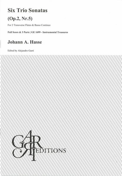 Six Trio Sonatas (Op. 2 Nr. 5) : For 2 Transverse Flutes and Basso Continuo / Ed. Alejandro Garri.