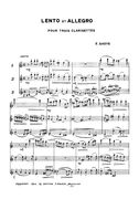 Lento et Allegro : For Clarinet Trio (3 Bb Clarinets).