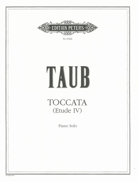 Toccata (Etude IV) : For Piano Solo (1981).
