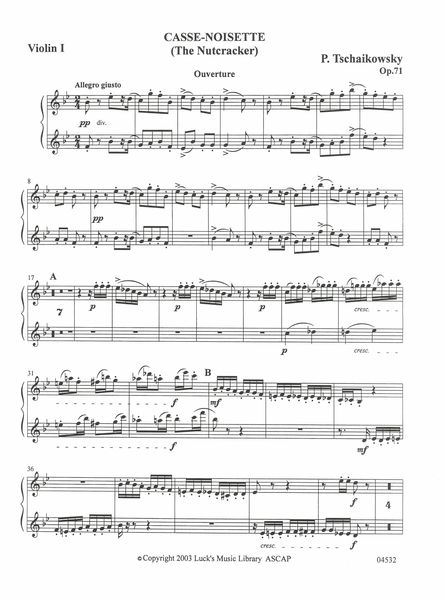 Nutcracker : Complete Ballet - Violin 1 Part.