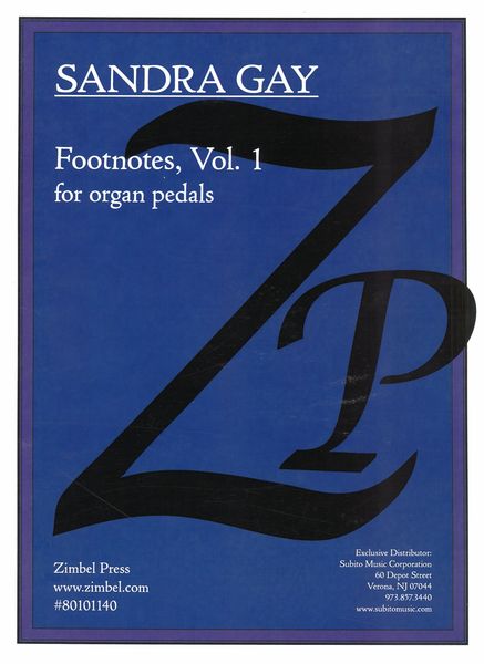 Footnotes, Volume 1 : For Organ Pedals.