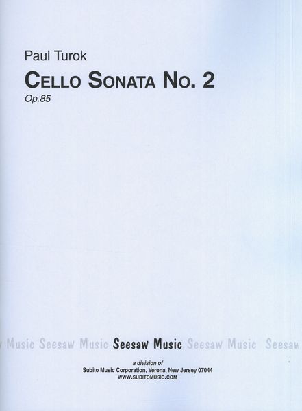 Cello Sonata No. 2, Op. 85.